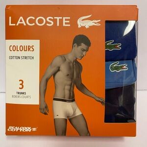 Lacoste Cotton blend Stretch 3 trunks Boxers - Blue light blue and Navy size XL